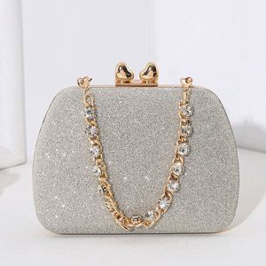 Pochette de soiree pour femme sac a main de luxe orne de diamants pochette de mariage sac a main tendance pour diner - Product Image 2