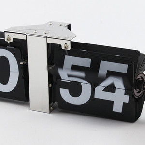 Sáng Tạo Tự Động Lật Đồng Hồ Bảng Đồng Hồ Thiết Kế Hiện Đại Retro Thép Không Gỉ Quay Số Bánh Nghệ Thuật Thạch Anh Đồng Hồ Treo Tường Máy Tính Để Bàn Văn Phòng Đầu Giường - Product Image 4