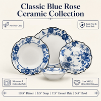 Assiettes de service vintage en céramique personnalisées pour salade de poisson, idéales pour la cuisine, les desserts, les restaurants et les mariages – Vente en gros