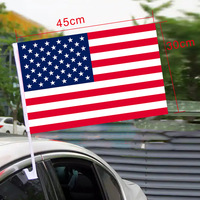 Drapeau de fenêtre de voiture en polyester pour matchs de football internationaux, accessoire de supporter sportif extérieur