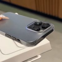 Coque semi-transparente givrée en PC rigide pour iPhone 17/18 Pro Max – Protection transparente sans cadre
