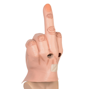 Maschera per dito medio verticale in lattice piena testa verticale maschera per dito medio di Halloween - Product Image 1