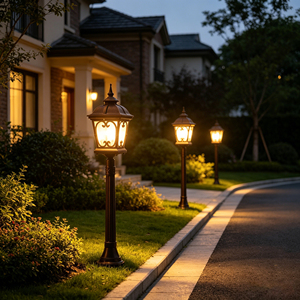 Customized Retro Garden Courtyard Straight <b>Pole</b> Aluminum Pedestrian Area Electric IP65 AC LED Landscape <b>Lighting</b> - Product Image 5