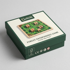 <span class=keywords><strong>Jeu</strong></span> de société en bois personnalisé : <span class=keywords><strong>Labyrinthe</strong></span> forestier, casse-tête logique, puzzle éducatif Montessori STEM - Product Image 4
