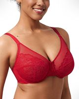 Soutiens-gorge pour femmes Minimiser Enchante en dentelle, couvrance totale avec armatures, non rembourrés, respirants, lissants le dos, liftants, grandes tailles