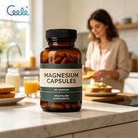 Stock transfrontalier de capsules de magnésium, produit nutritif comestible, avec service de personnalisation complète du logo pour les grossistes de marques de compléments alimentaires