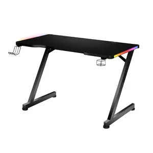 新款OEM标志自有定制设计RGB颜色游戏电脑桌，带USB集线器杯架
