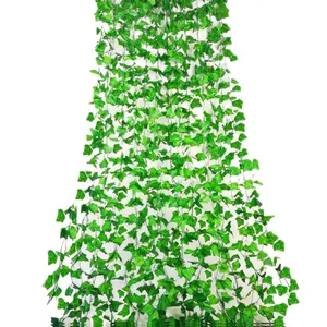 Pendurado guirlanda rattan simulação planta folhas parede casamento quintal decoração viva artificial