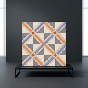 Carreaux de sol en céramique semi-mat effet pierre métallique 40x40cm, porcelaine émaillée, pour la décoration intérieure de salle de bain - Product Image 3