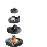 Coussin pour animaux de compagnie en peluche doux beignet lit pour chien lavable apaisant doux camas para perros grand luxe personnalisé chat chien lit pour animaux de compagnie