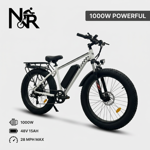 มอเตอร์ฮับหลังแบบไร้แปรงถ่าน 1500W แบตเตอรี่ลิเธียมไอออน 48V 17.5AH 7 สปีด ความเร็ว 30-50 กม./ชม. ระยะทาง 60 กม. ระบบกันสะเทือนคู่ E26 - Product Image 1
