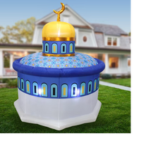 Nouvelle conception de décoration de ballon gonflable LED pour la mosquée, l'Aïd Moubarak, le Ramadan, la cathédrale, la fête, la cour