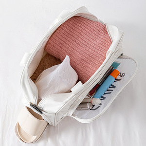 Bolsa de Lona Láser Colorida, Impermeable, con Diseño de Separación en Seco y Húmedo, Bolso de Mano Multifuncional de un Solo Hombro para Viajes - Product Image 2