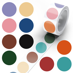 500 Hojas/Rollo de Pegatinas Adhesivas de Papel con Diseño Minimalista de Puntos de <span class=keywords><strong>Color</strong></span> Sólido para Teléfonos, Libros, Botellas de Agua, Regalos para Estudiantes y Decoración - Product Image 5
