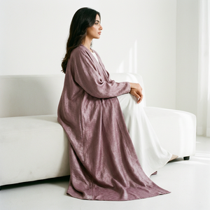 Custom Muslim Women Elegant Breathable Stylish Patchwork Modest Open <b>Abaya</b> Dress Inner <b>Abaya</b> for Dubai and Turkey - Product Image 3