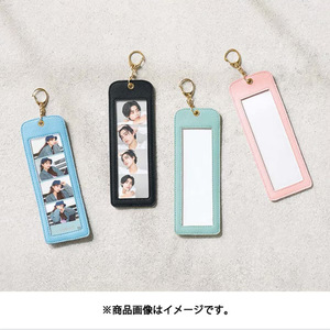 PU <b>leather</b> photo storage case <b>keychain</b> celebrity idol photo album four-grid pet photo folder - Product Image 2