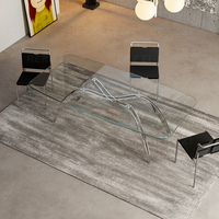 Tables basses de salon de luxe avec support pour télévision et table basse en verre