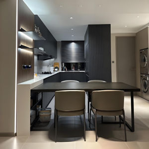 ตู้ครัวสีดำทันสมัยดีไซน์ตู้ครัวไม้เฟอร์นิเจอร์ครบชุด - Product Image 1