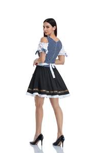 فستان تقليدي ألماني للنساء البالغات لحفلات أكتوبرفست والكرنفالات، زي فتاة البيرة التقليدي البافاري مع مريلة - Product Image 5