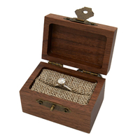 Boîte à bagues en bois de style vintage, luxe, pour fiançailles, cadeau unique, petite boîte de rangement personnalisée, ensemble de boîtes à bagues en bois pour bagues et bijoux