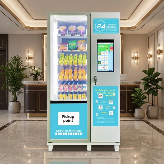 Automatic Smart Unmanned Vending Machine Face Recognition Scan Code 22-inch Screen 24-hour Operation Small Snack Machine