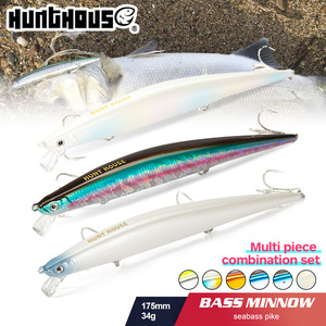 Leurre de pêche en gros 175mm 34g, leurre minnow coulant, appât dur, leurre artificiel, wobbler, appât <span class=keywords><strong>pour</strong></span> <span class=keywords><strong>la</strong></span> pêche au bar - Product Image 1