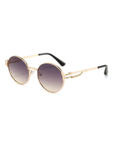 NWOGLSS T1528 Gafas de Sol Unisex Retro con Marco Redondo Estilo <span class=keywords><strong>Punk</strong></span>, Protección UV400, Montura Completa - Product Image 3