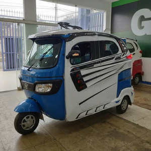 Achetez un rickshaw commercial électrique 2026 à 3 roues, 4 places, 80 km/h, carrosserie ouverte, batterie au lithium, châssis en acier et fer, idéal pour les zones rurales et montagneuses. - Product Image 1