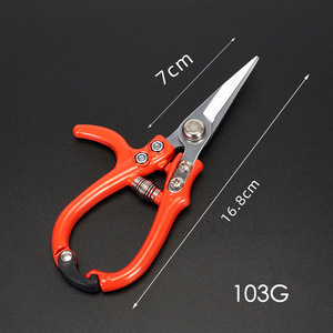 Pinheng Bypass Pruning Shears Stainless Steel Red 10-20 Mm Manual Butterfly Design For Garden <b>Tree</b> Trimming - Product Image 3