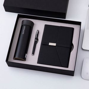 Ensemble de luxe A5 en gros : agenda, bouteille, carnet en cuir PU personnalisable, stylo thermique à couverture rigide et clé USB pour promotion professionnelle - Product Image 2