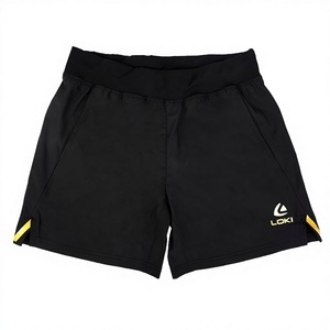 Shorts de sport noirs Loki pour femmes, séchage rapide, taille haute, coupe élastique avec poches latérales, vêtements de sport d'été - Product Image 3