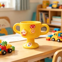 Tasse à glace en céramique créative DIY, mignonne, à double poignée, avec pied, pour desserts, vente en gros, cadeau promotionnel pour la maison et les entreprises
