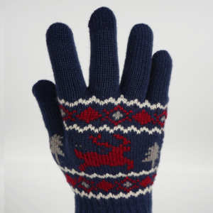 Dokunmatik ekran için kış sihirli eldiven sıcak streç örme yün eldivenler açık sahneler için kadın erkekler için çizgisiz akrilik jakar - Product Image 5