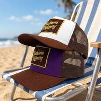 Casquette Trucker Personnalisée avec Logo en Gros, Vierge, Bicolore, en Coton et Maille, Décontractée, pour le Camping, avec Fermeture Snapback