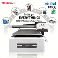 Imprimante UV DTF YONGYUAN Xp600 avec laminateur à feuille d'or 60x90cm à plat pour têtes d'impression XP600/I1600, machine rotative 3D pour bouteilles à 3 têtes