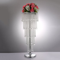 Vases à fleurs en métal et en cristal ANNIELU, centres de table pour mariage, décorations de table pour fêtes, décorations de mariage