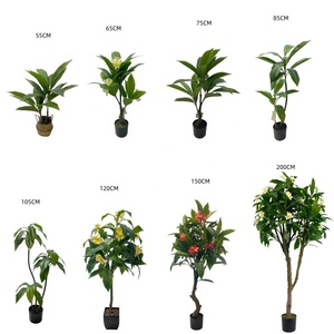 Bonsaï Plumeria Artificiel avec Matériau PE Décoration de Jardin Intérieur avec Fleurs et Plantes de Verdure Artificielles - Product Image 3