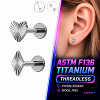Thorrk Hypoallergenic Titanium Jewelry Snug Industrial Thread Summer Jewelry Bridal Jewelry