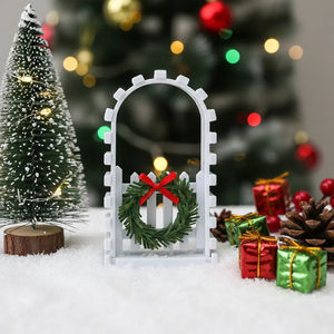 ドールハウスクリスマスミニチュアGateyard中庭ドアエルフハウスデコレーション - Product Image 4