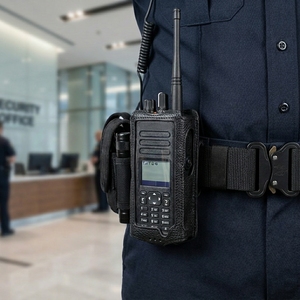 Étui de protection en cuir portable pour radio bidirectionnelle professionnelle S300 <span class=keywords><strong>4G</strong></span> POC, housse de transport antichoc - Product Image 1