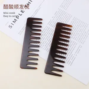 Hot Sale Acetate Hair Combs High Quality Comb for Women Custom Logo Acid Wide Tooth Factory Supplier Wholesale Professional