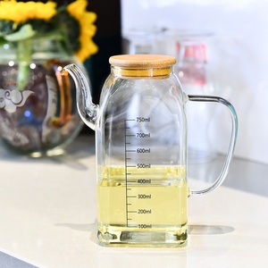 Châu Âu dầu thủy tinh Jug hộ gia đình dầu có thể Jug công suất lớn 750ml 1000ml giấm dầu quý gia vị chai - Product Image 3