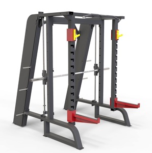 Combo de Rack de Sentadillas y <span class=keywords><strong>Smith</strong></span> de Grado Comercial, Rack de Potencia Multifunción de Acero para Entrenamiento de Pecho y Brazos, Entrenamiento de Cuerpo Completo, Directo de Fábrica - Product Image 4