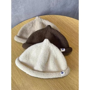 Gorro Infantil Estilo Ecológico Otoño/Invierno, Gorro <span class=keywords><strong>de</strong></span> Punto Jacquard con Diseño <span class=keywords><strong>de</strong></span> Calabaza, <span class=keywords><strong>Porta</strong></span> Chupetes, Detalle <span class=keywords><strong>de</strong></span> Botones, Gorro Unisex Moderno <span class=keywords><strong>de</strong></span> Mezcla <span class=keywords><strong>de</strong></span> <span class=keywords><strong>Lana</strong></span> - Product Image 2