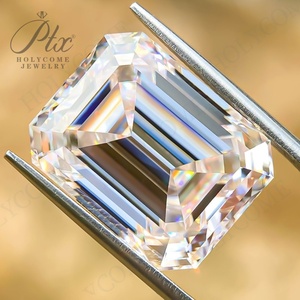 Holycome 0.5ct à 10ct D VVS1 Loose Moissanite Gemstone Factory Fine Jewelry <span class=keywords><strong>Prix</strong></span> de gros Emerald Cut Moissanite Diamond - Product Image 1