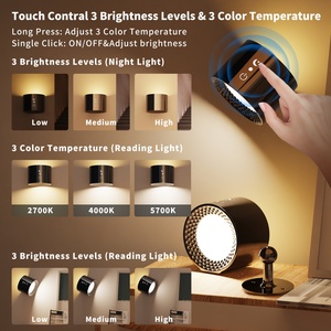 Modern LED E26 Wireless Wall <b>Lamp</b> Indoor Home Decorative New Low Price Black OEM 40 80 <b>Remote</b> <b>Control</b> Dimmable Wall-Mounted - Product Image 5