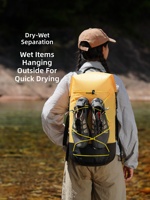 Sac à dos étanche léger à fermeture roulée, sac étanche à cordon élastique pour les voyages en plein air, le kayak, la natation, le camping