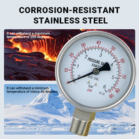 MAIRUIKESI Factory Supply Pressure Gauge Stainless Steel Housing Pressure Meter for Industrial Pressure Measurement