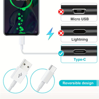 Câble de charge USB Type-C, lot de 2, 6 pieds/1,8 m, charge rapide 3A, conducteur en cuivre pur, gaine en nylon tressée, pour ordinateur