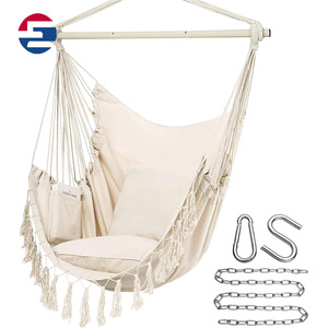 Fauteuil <span class=keywords><strong>suspendu</strong></span> en tissu moderne de qualité, <span class=keywords><strong>hamac</strong></span> simple en macramé pour usage extérieur/intérieur, salon, hôtel, 1 personne - Product Image 4